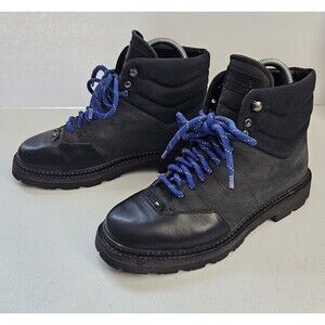 Bally Mens Leather Black Hiking Boots ZEBER/40 Sz 6.5 D Artic Grip Outdoor Snow